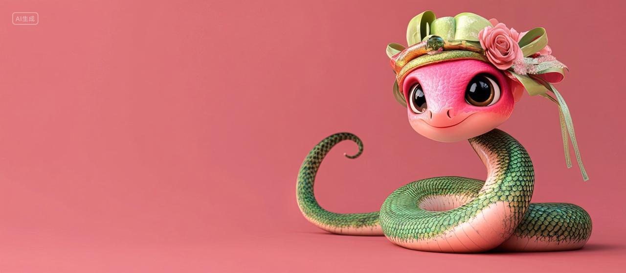 戴帽子的生肖鞋红色新年背景