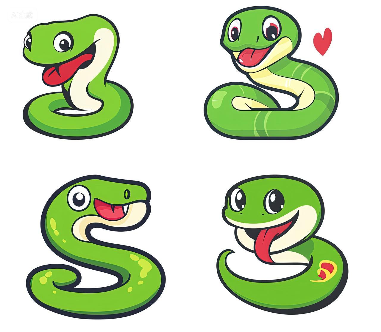 卡通蛇春节素材