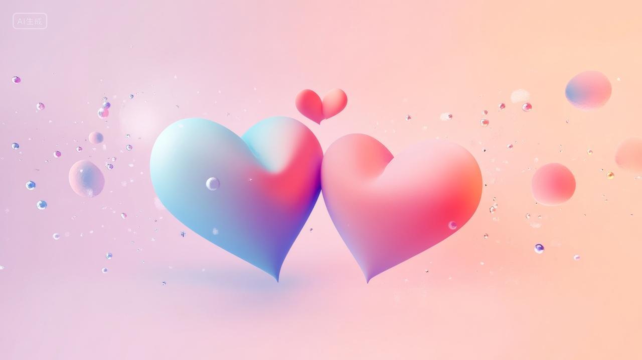 七夕情人节粉色爱心浪漫爱情520梦幻背景