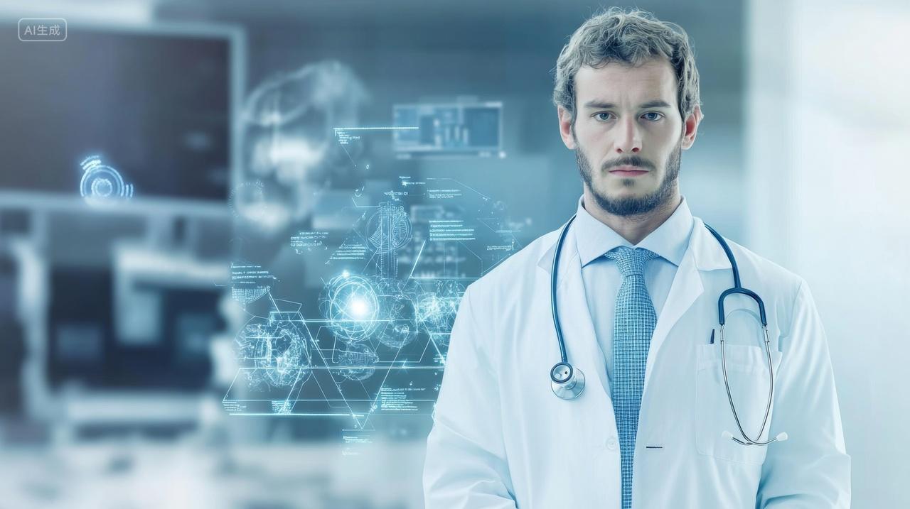 男性医生医师医院形象代言实验室研究科技