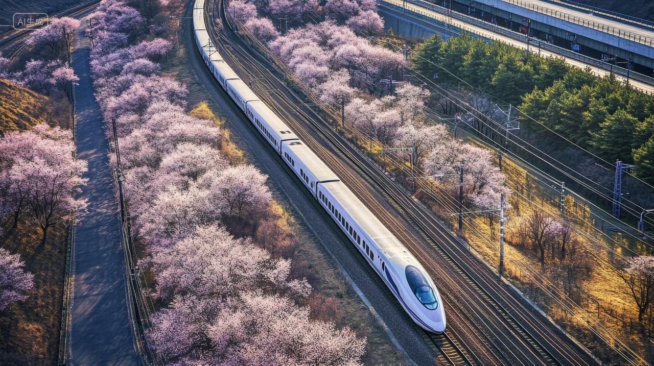 中国高铁高速列车动车和谐号复兴号轨道交通