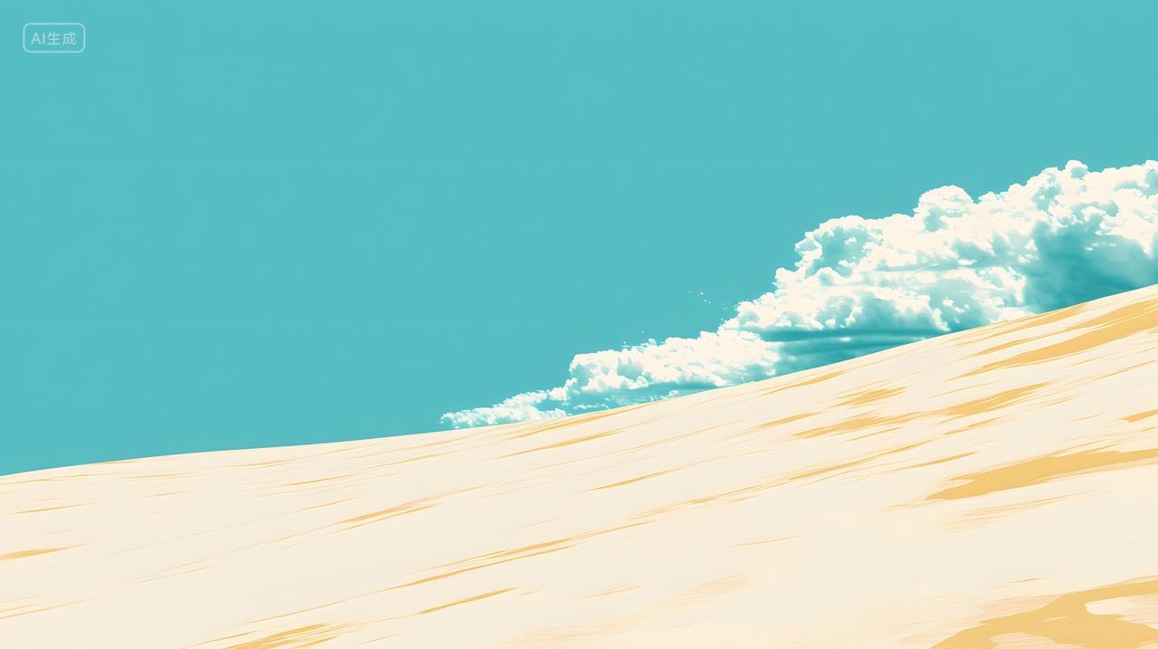 宁静沙丘与明亮天空