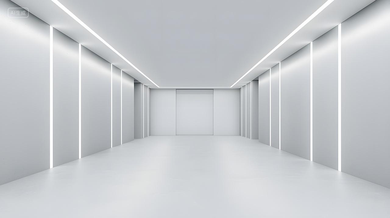 简约白色走廊灯光柔和