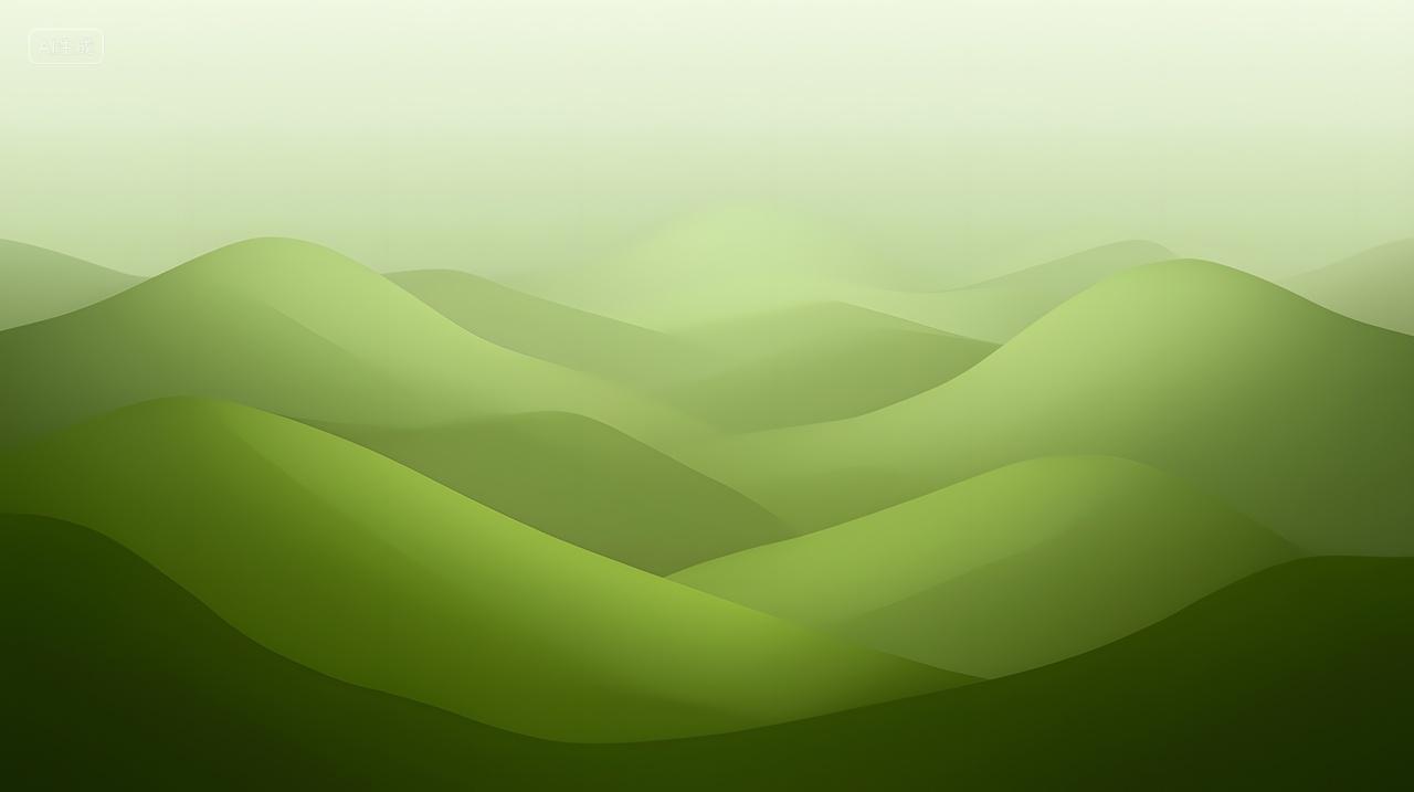 柔和雾光下宁静青山