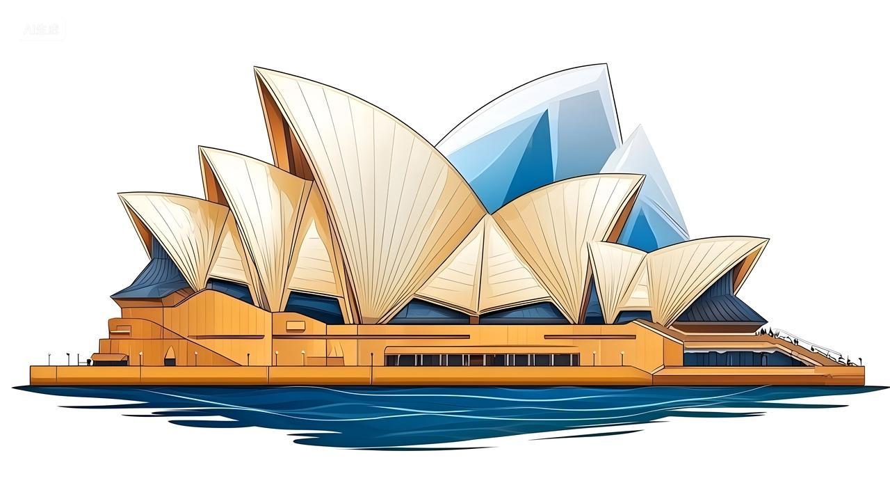 著名地标风格化插图