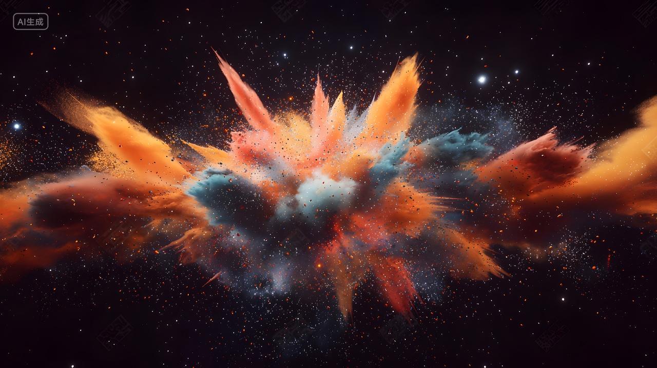 宇宙空间中色彩绚烂