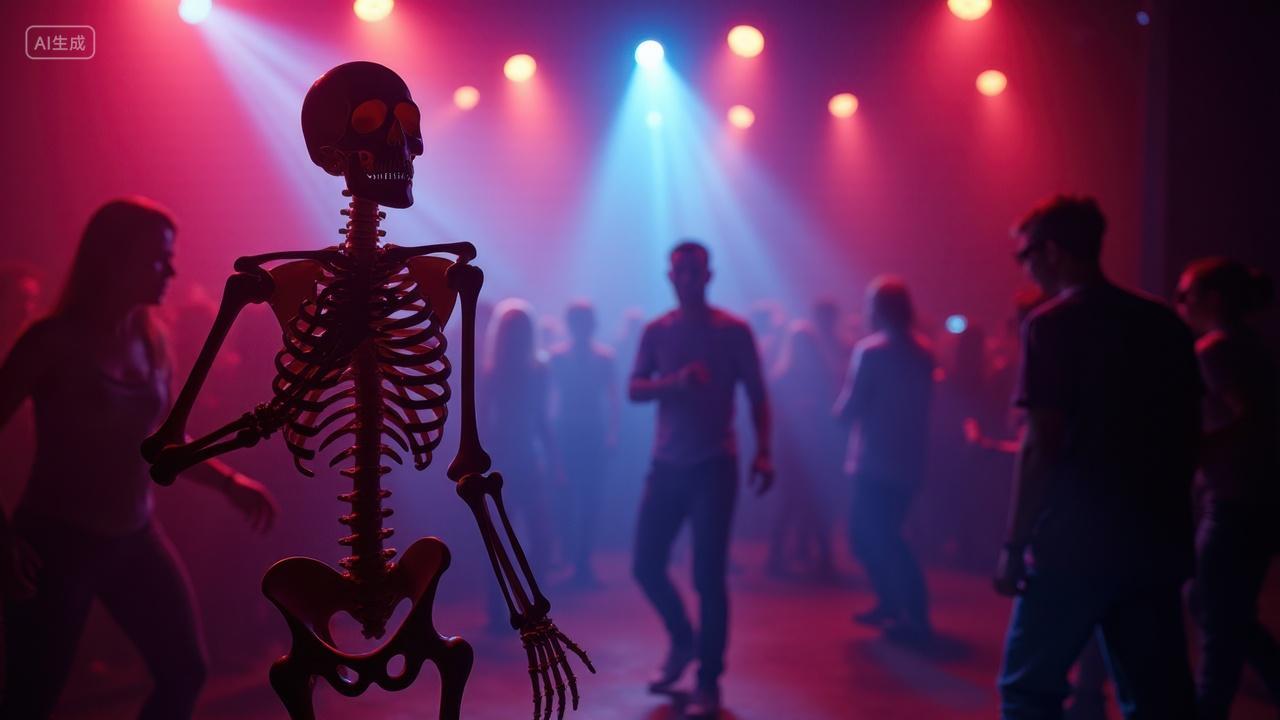 闪光灯下的骷髅舞会