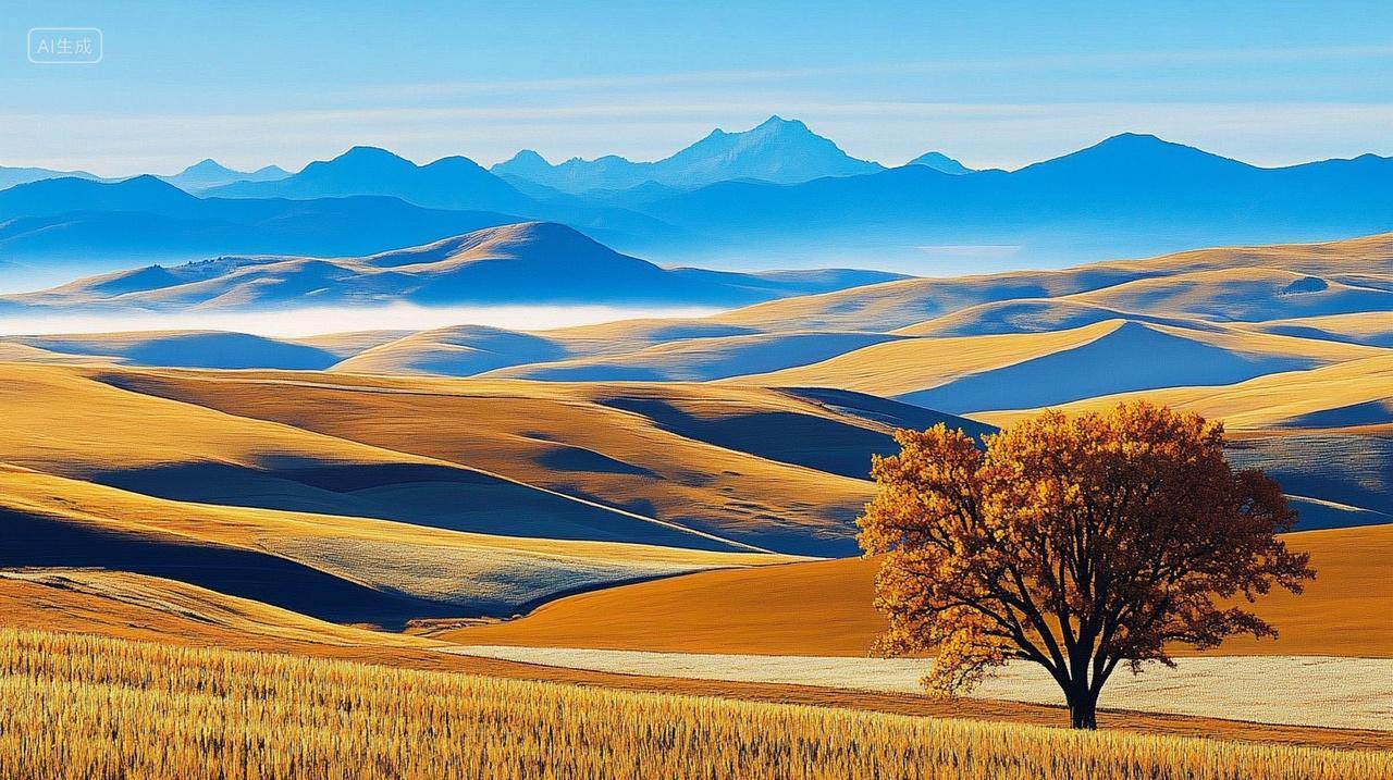 大西北的秋天风景