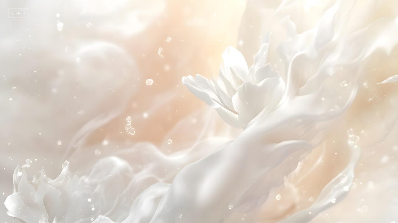 柔和梦幻花朵与光晕艺术设计图片