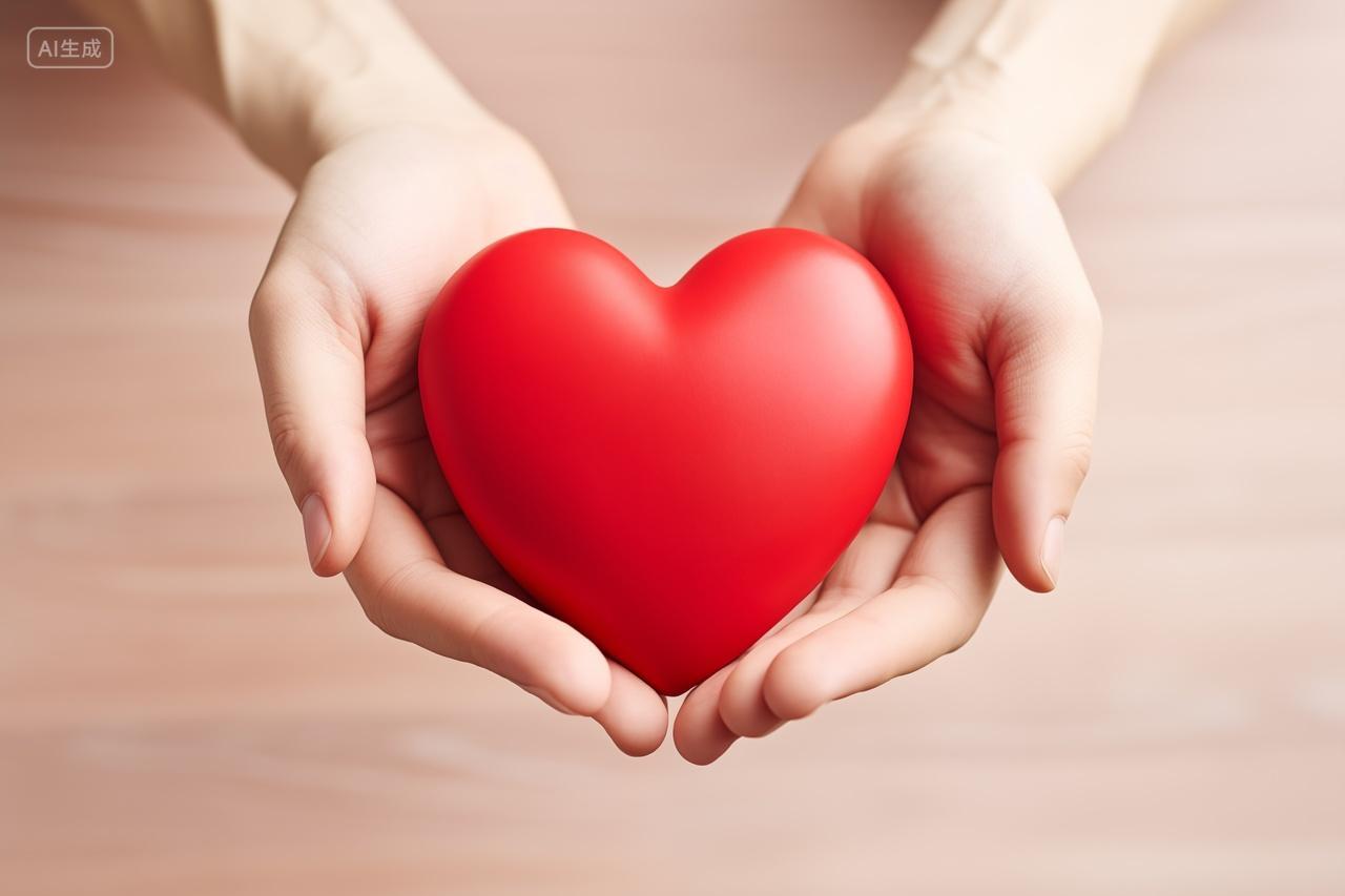 手捧爱心关爱病人关爱健康