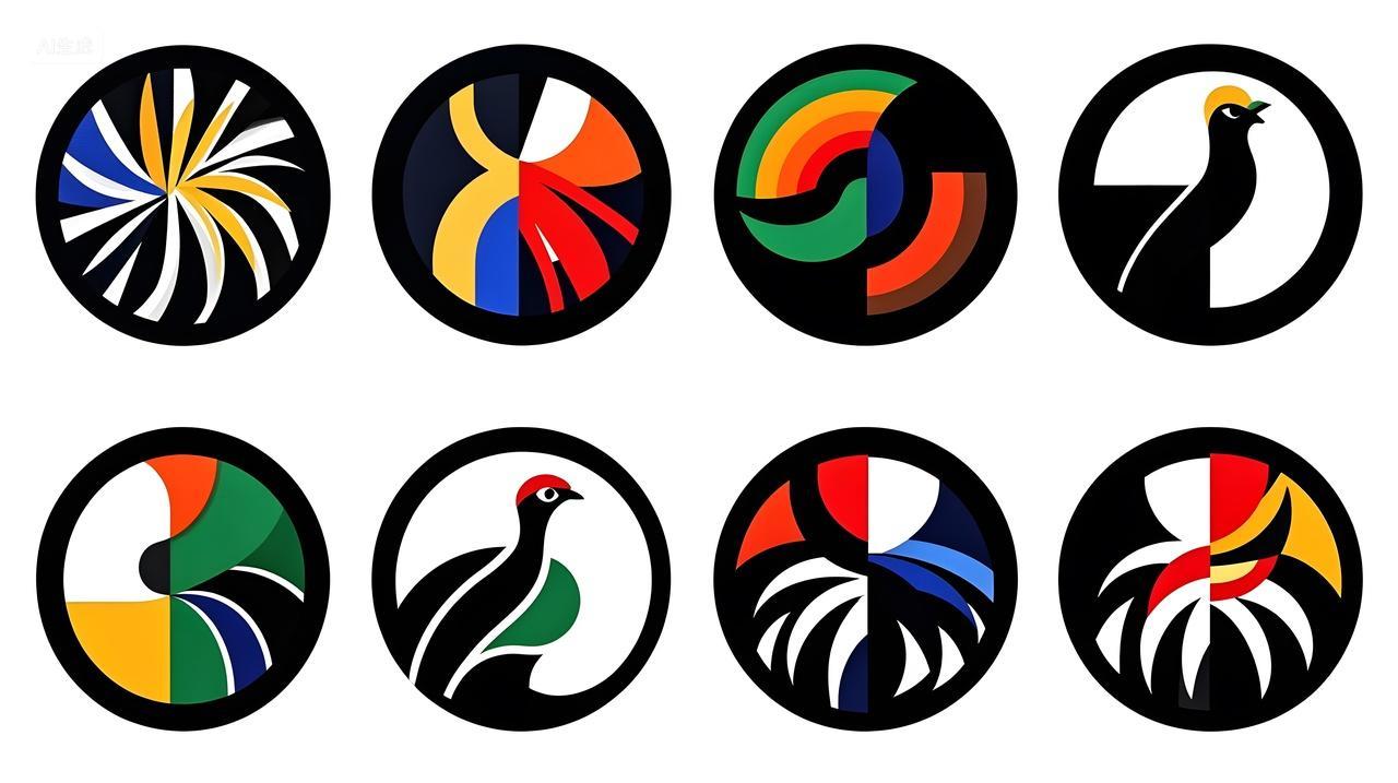 色彩鲜艳抽象设计以各种鸟类图案为特色