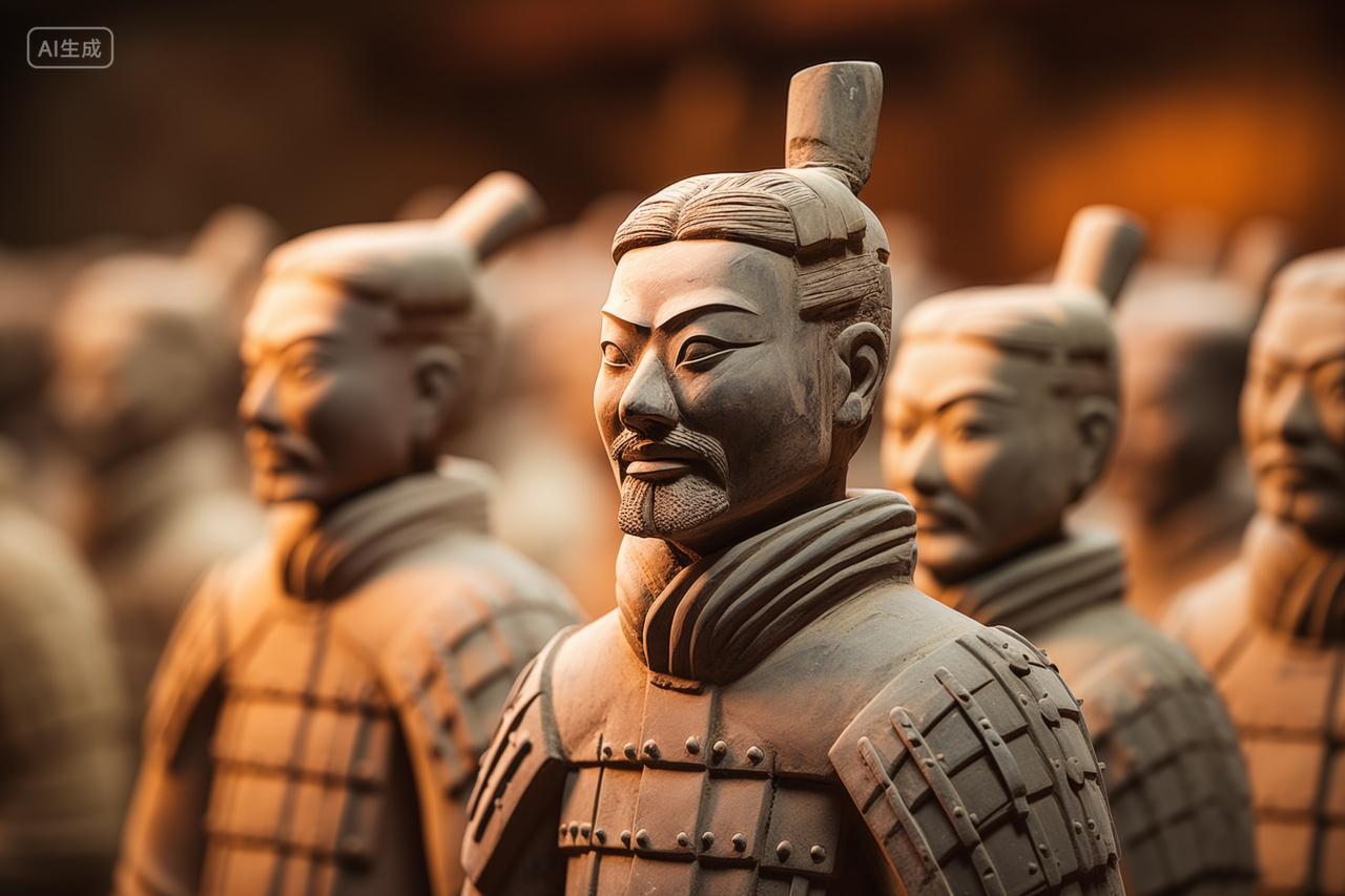 博物馆秦始皇兵马俑雕塑