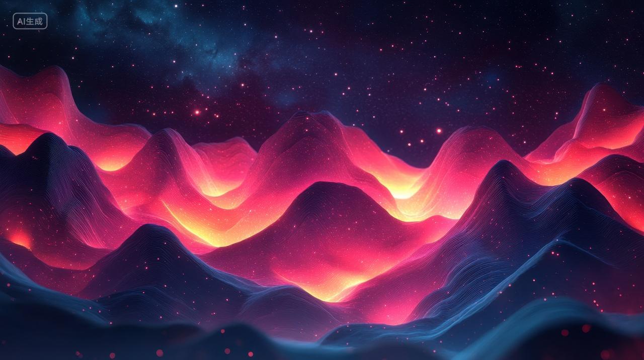 梦幻抽象山峦山脉