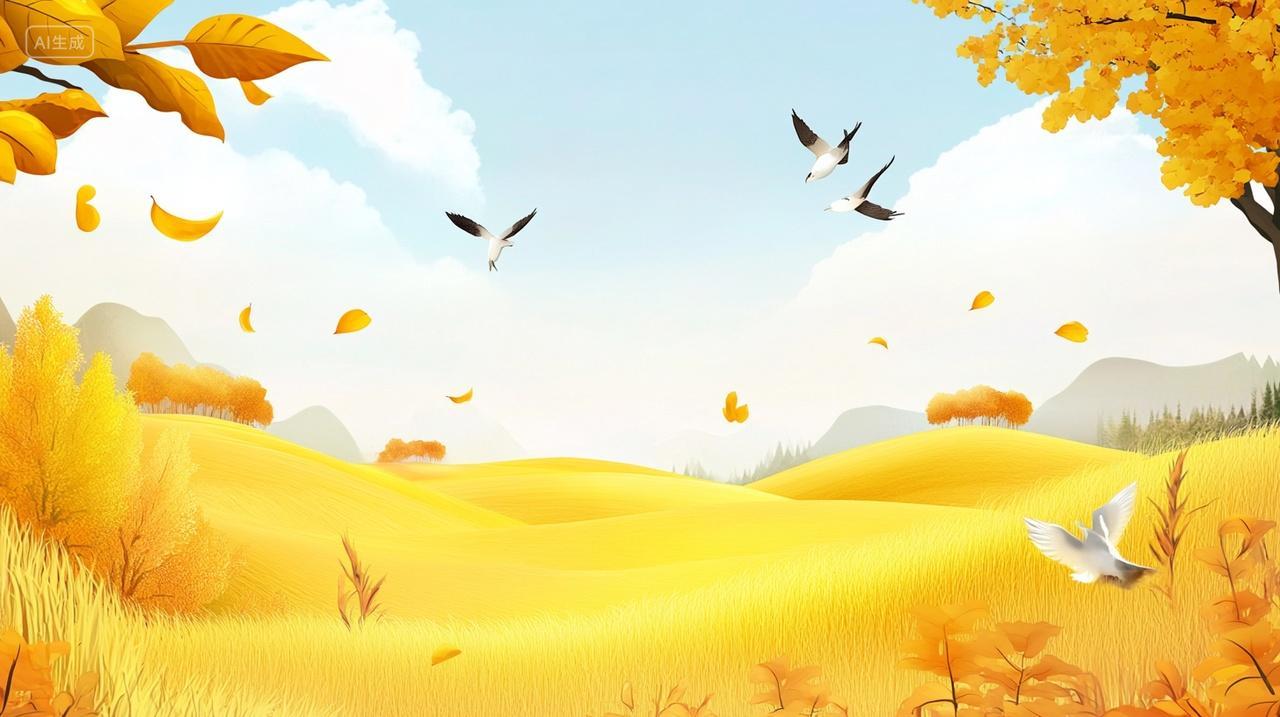 秋天丰收背景插画