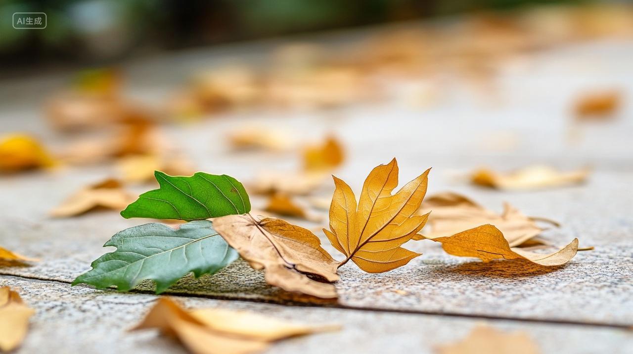 秋天落叶风景背景