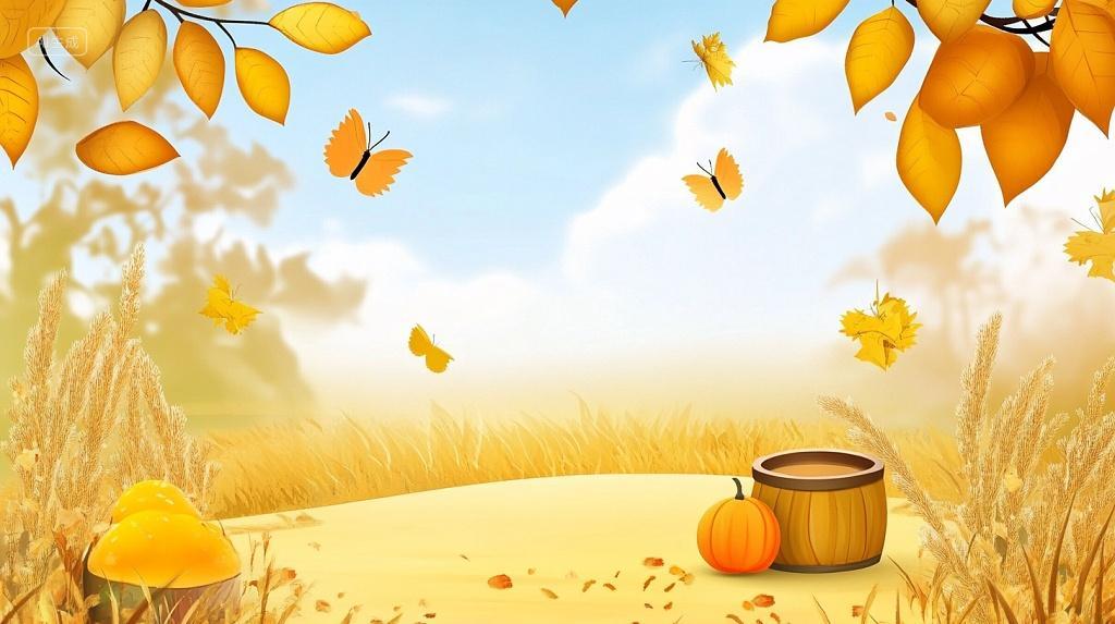 秋天秋分背景插画