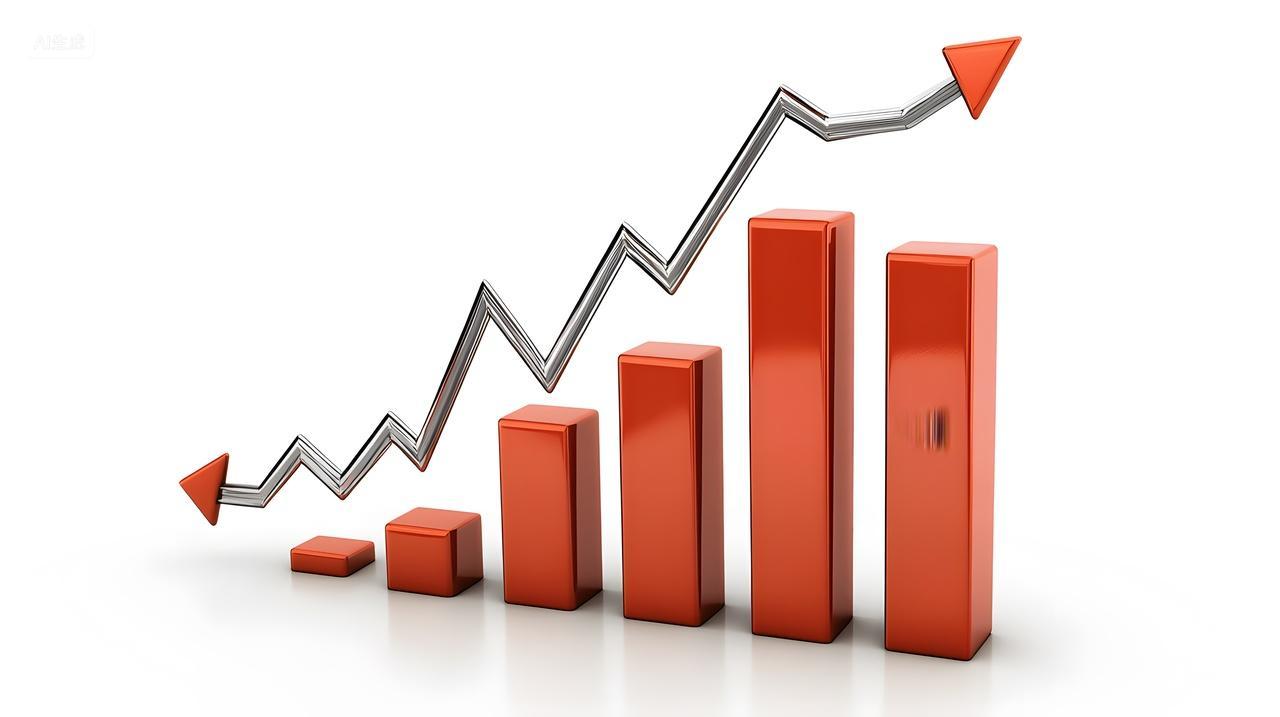 以图形方式表示股市上涨趋势