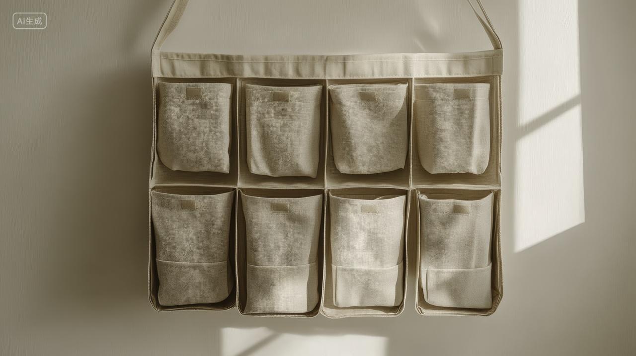简约设计风格的悬挂收纳袋