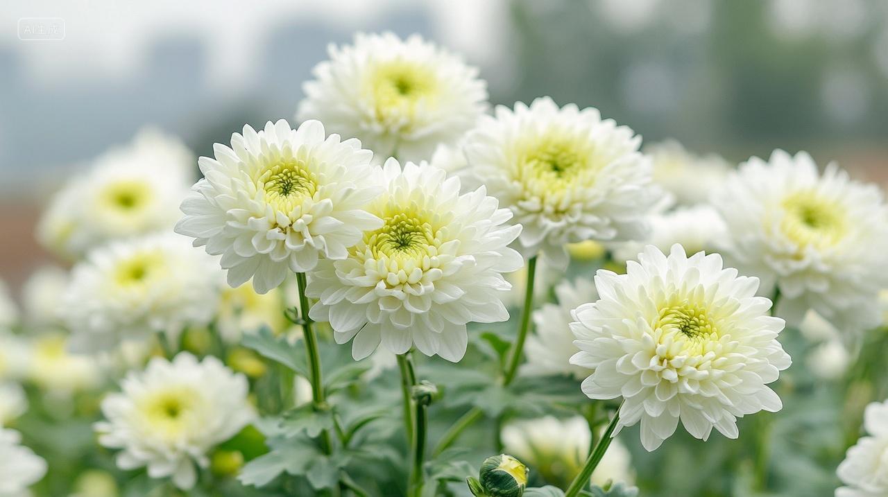 白色菊花鲜花重阳节赏菊