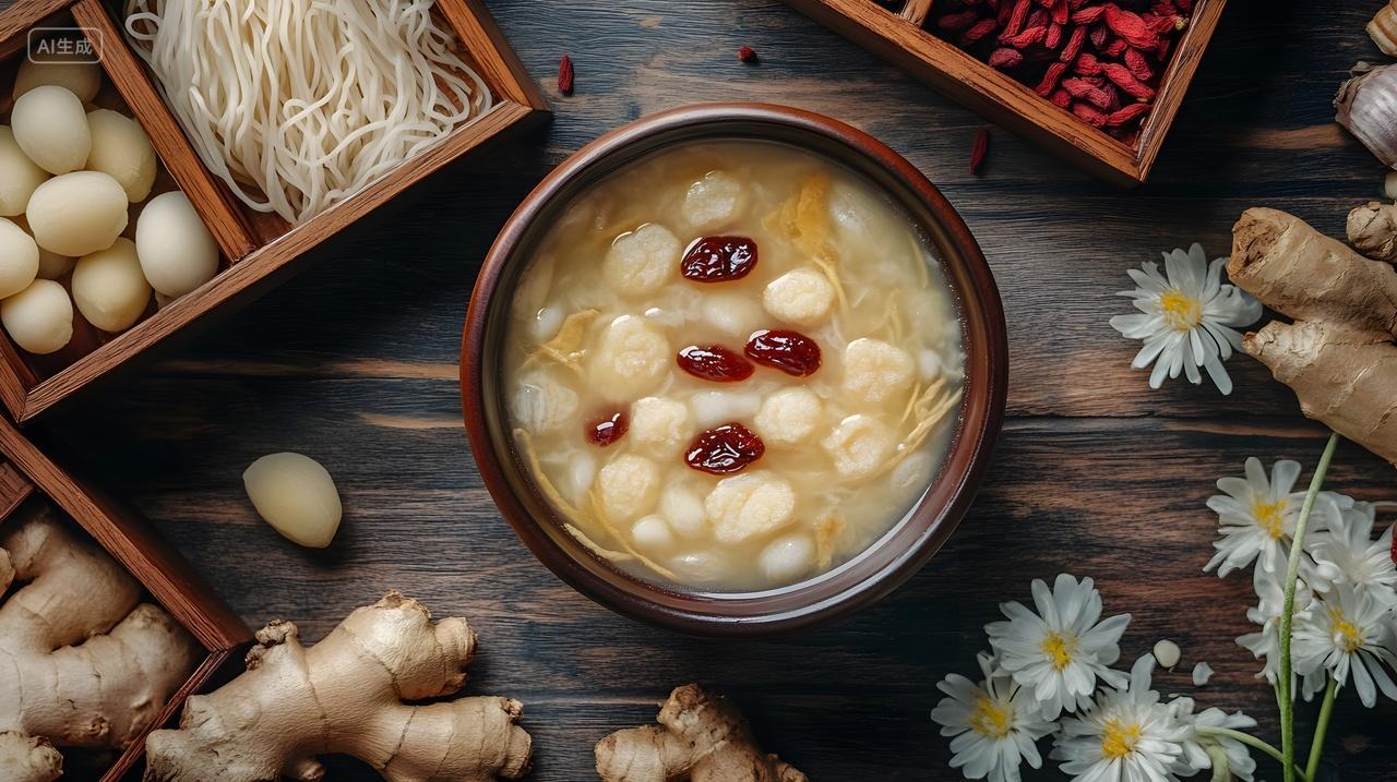 红枣银耳莲子粥秋季霜降养生药膳滋补粥品