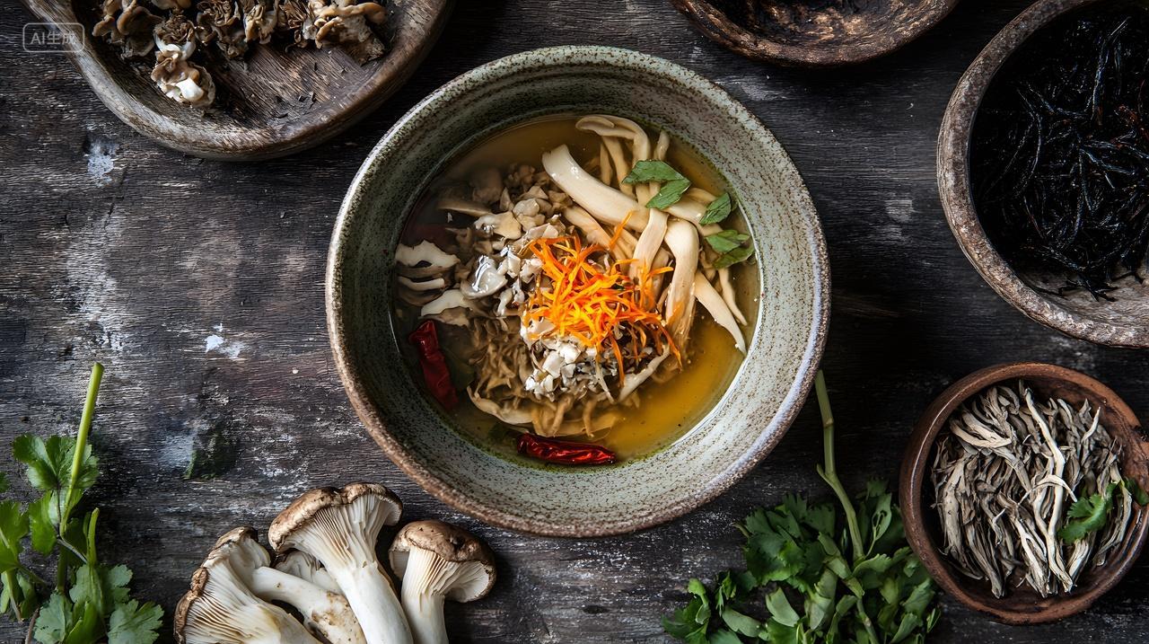 蘑菇炖鸡药膳秋季霜降滋补养生汤品