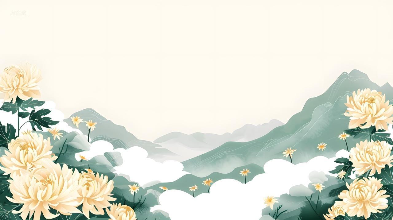 山水花卉云雾风景画壁纸