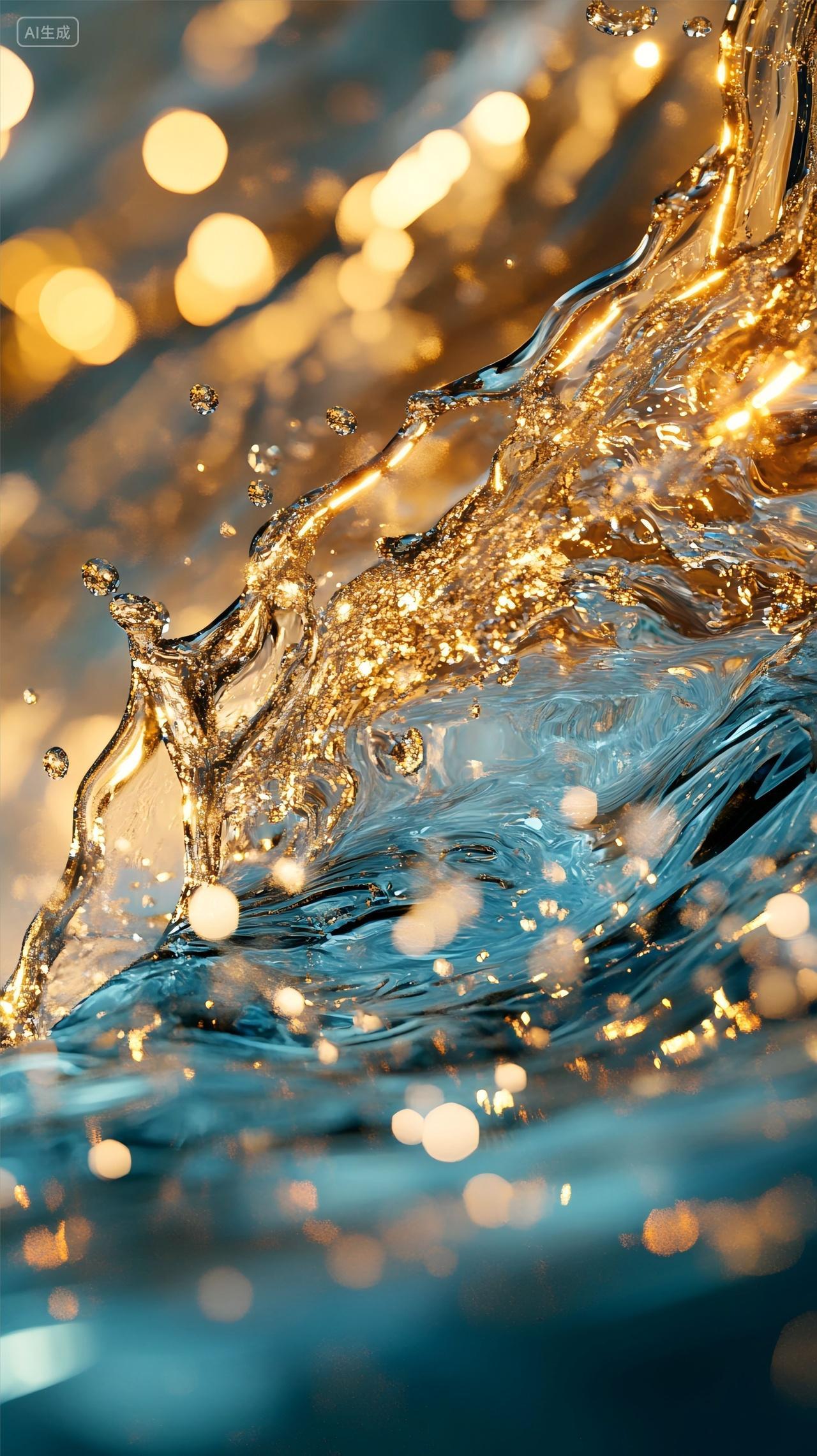 AI绘画阳光下的玻璃海