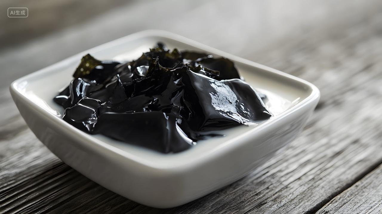 凉爽黑凉粉甜品白瓷碗静物美食摄影