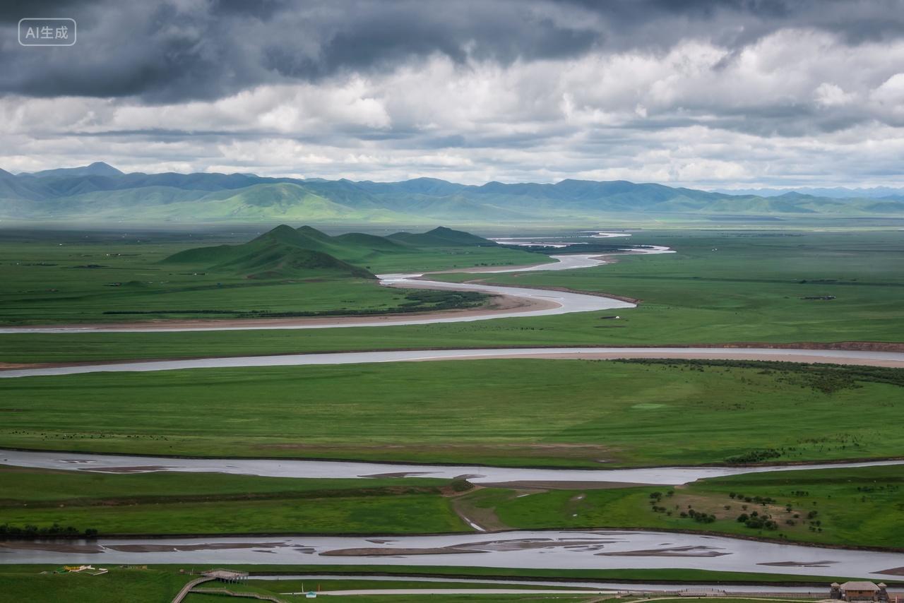 四川阿坝若尔盖唐克黄河九曲第一湾