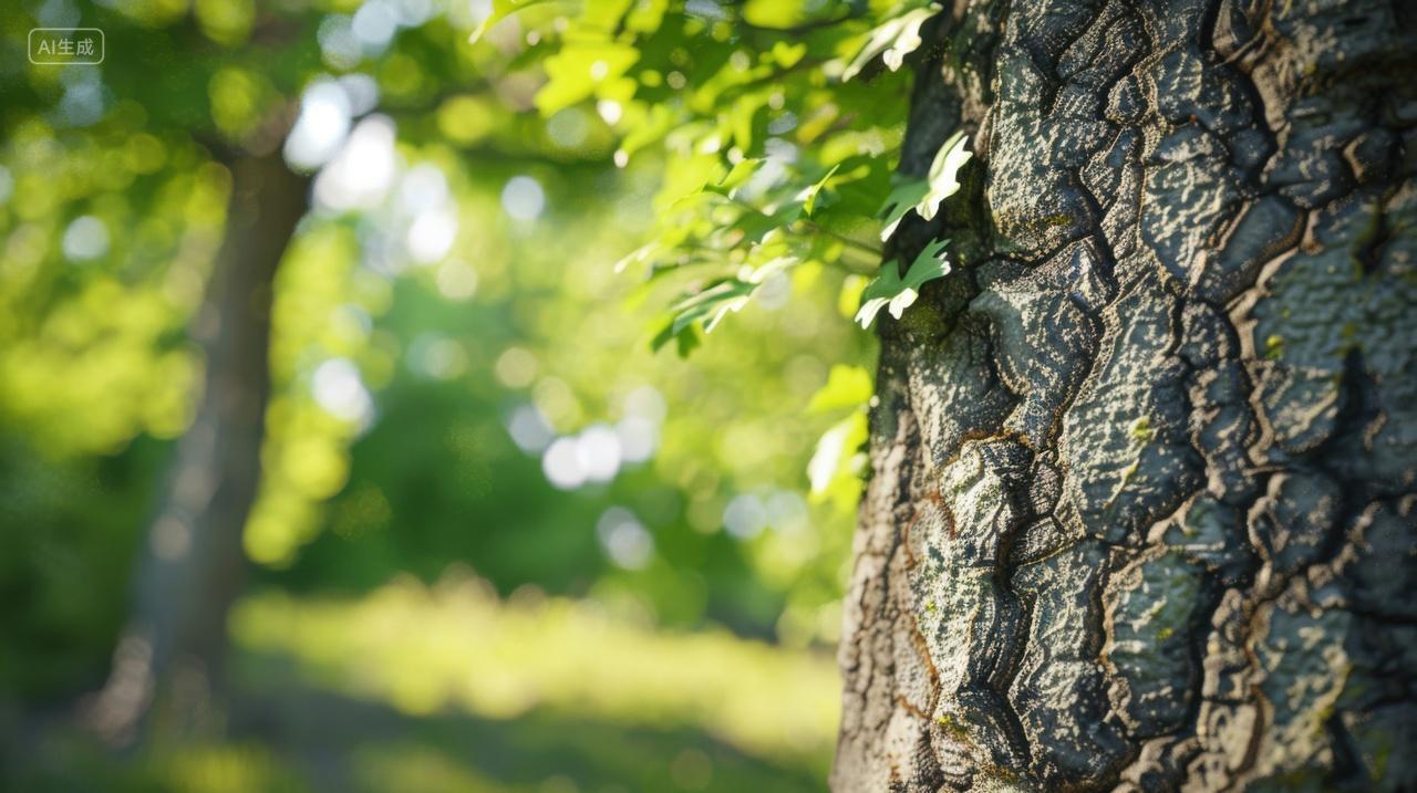 树枝树皮纹理特写