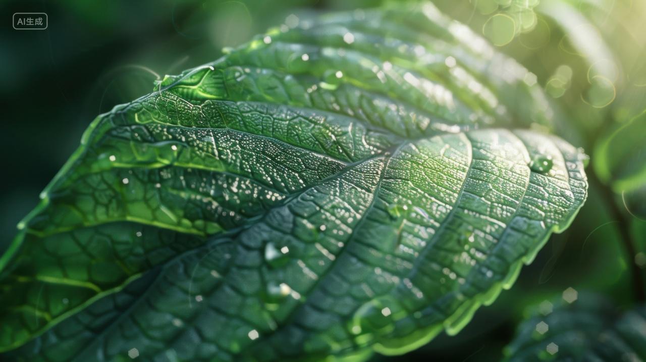 树叶近景特写镜头