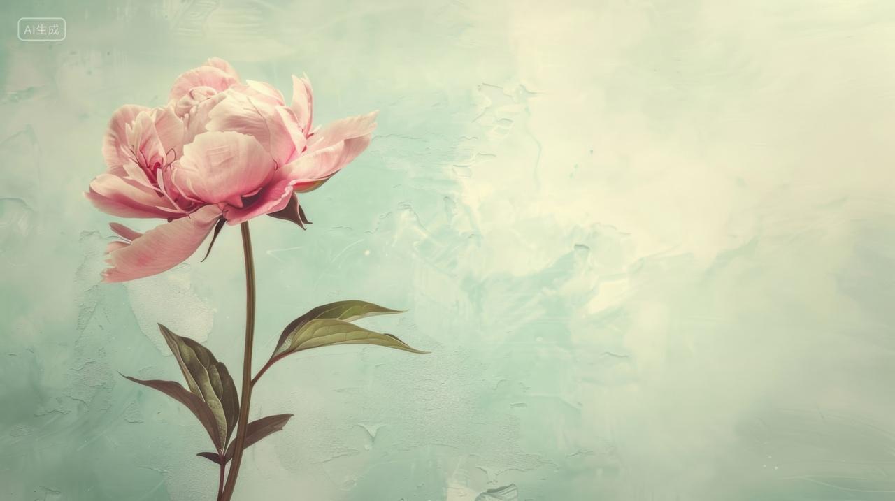 复古牡丹花插画