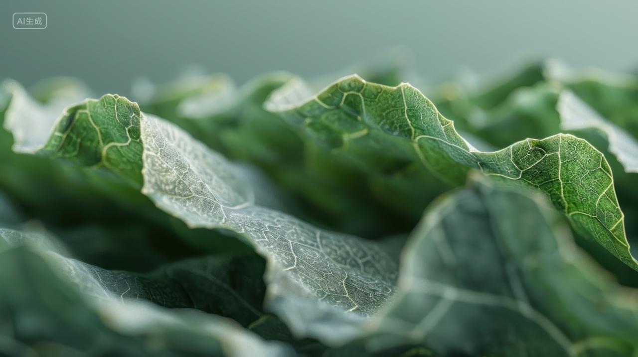绿色树叶叶片纹理特写