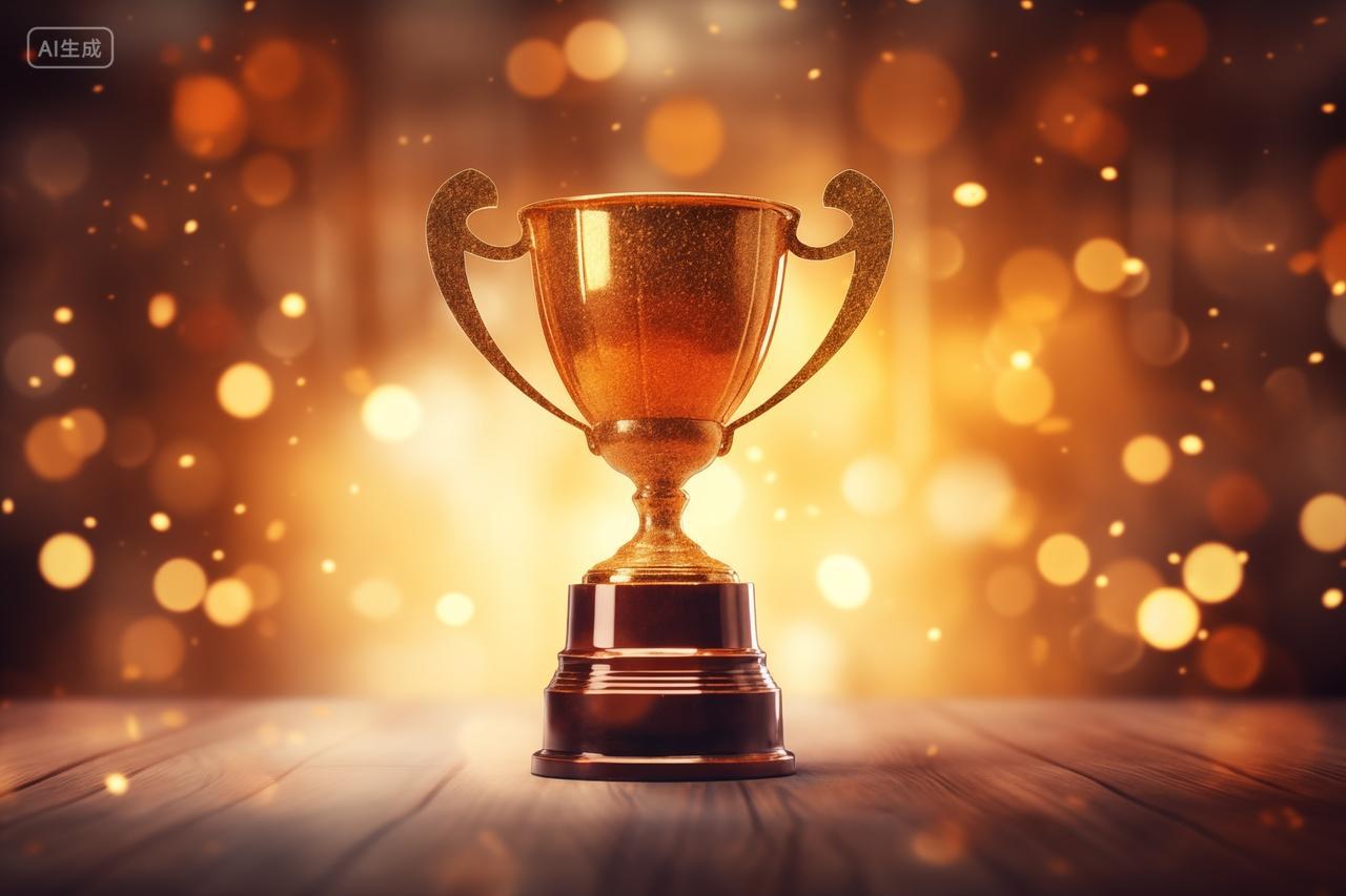 胜利象征金色奖杯团队荣誉奖项