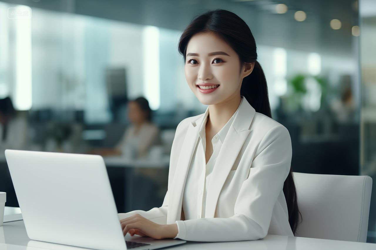 职业商务优雅职业女性办公场景