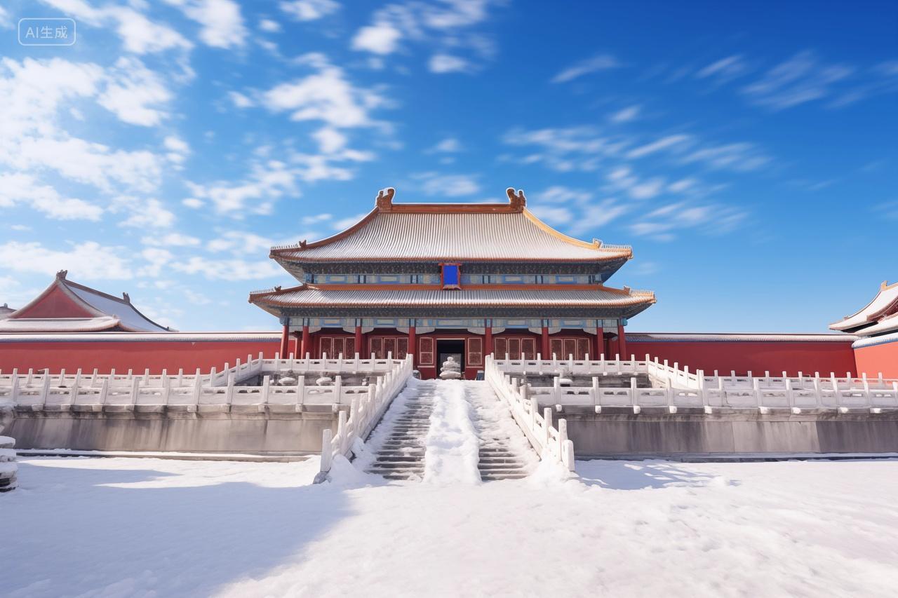 冬季文化遗产传统雪景建筑紫禁城故宫
