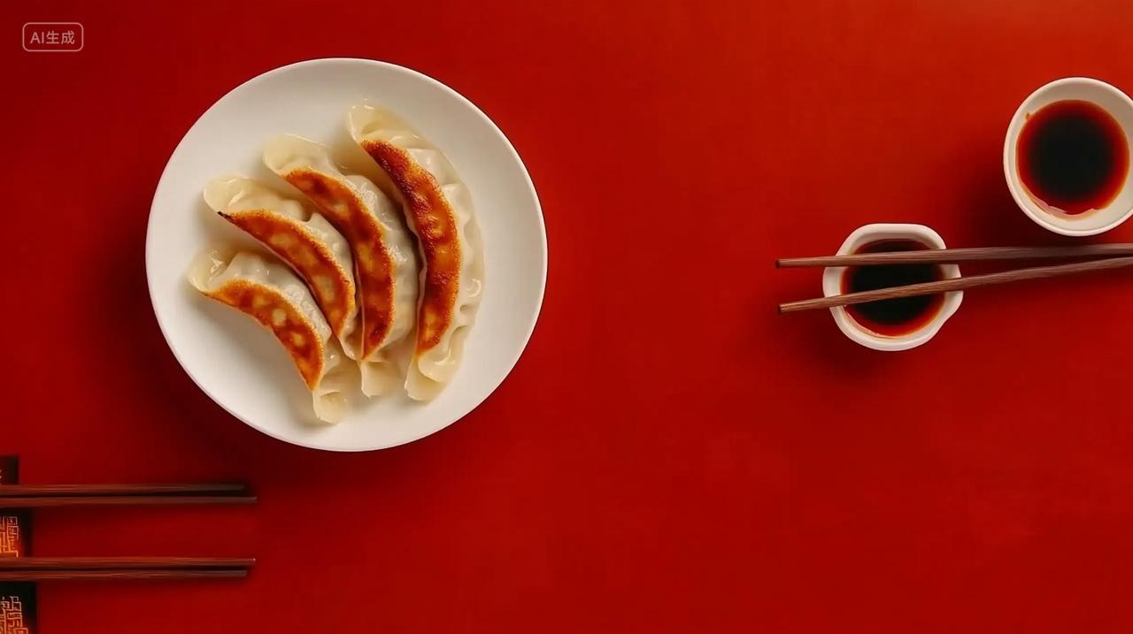 传统节气冬至立冬冬天吃饺子煎饺美食的习俗