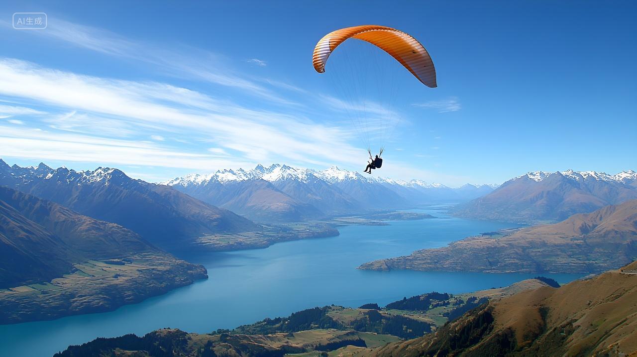 滑翔伞高空跳伞自由落体户外极限运动挑战