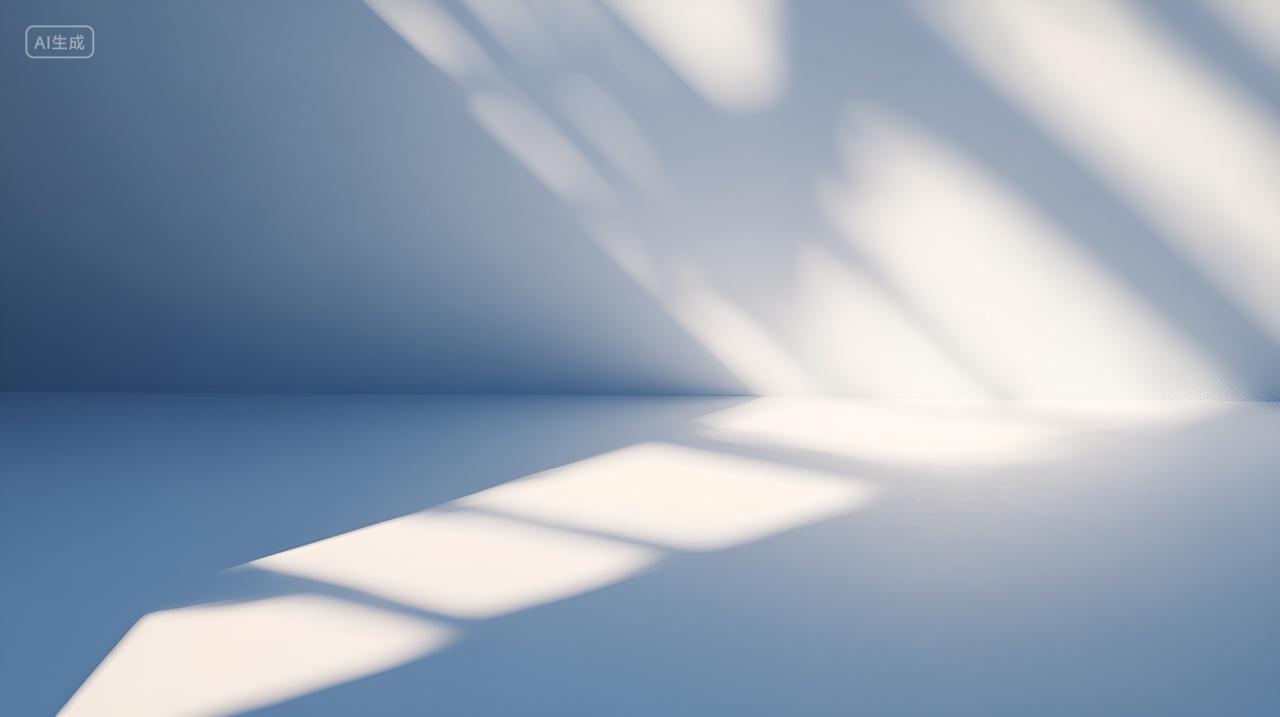 阳光透过窗户室内设计白色简约空间光影抽象