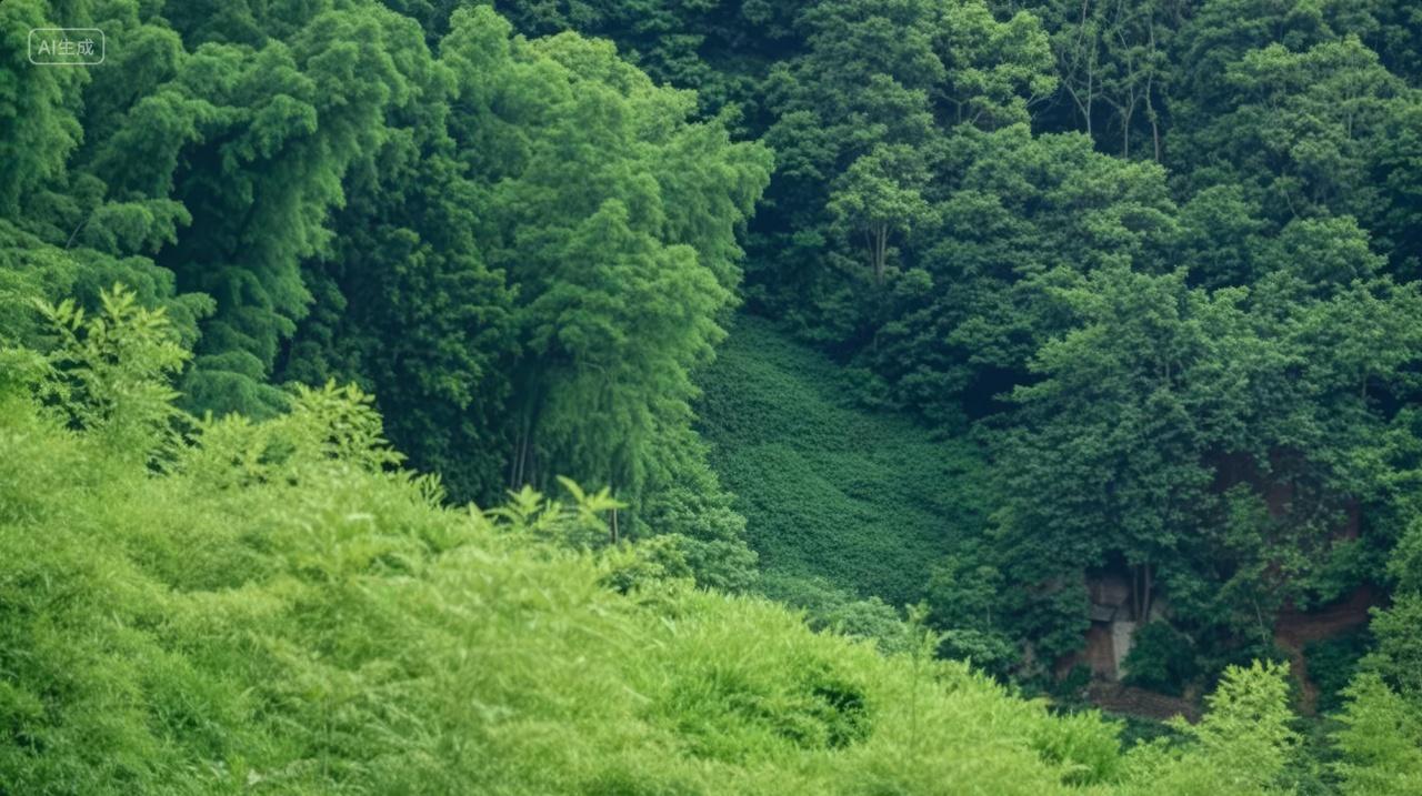 夏季茂密竹林绿色清新自然生态氧吧背景