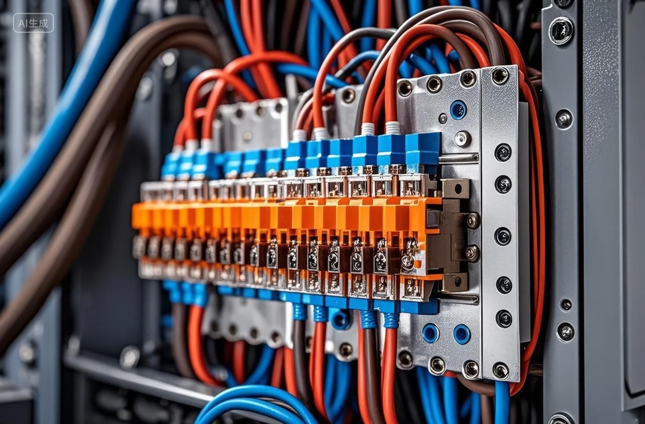 电力控制柜配电箱电路断路器工业安全背景