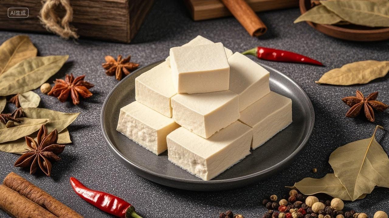 豆腐食材香料健康素食中式烹饪背景图