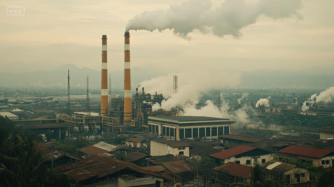 工业污染下的城市景观