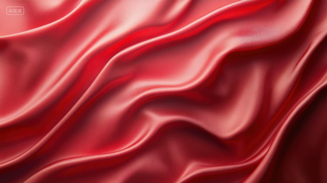 红色丝绸背景