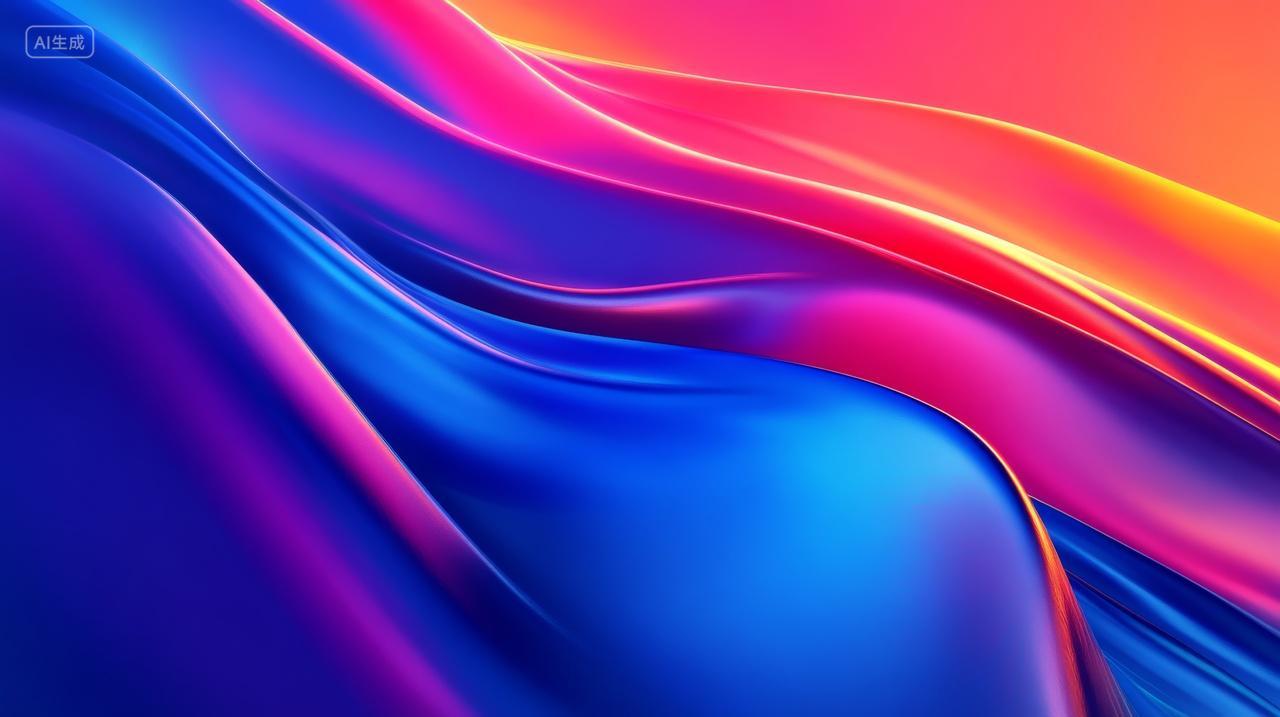 流动的色彩抽象艺术电商大促舞台背景双11