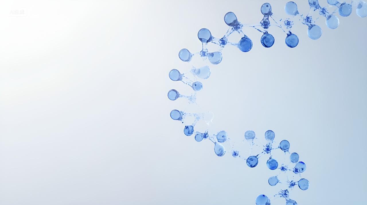 蓝色DNA双螺旋结构生物学生命基因工程