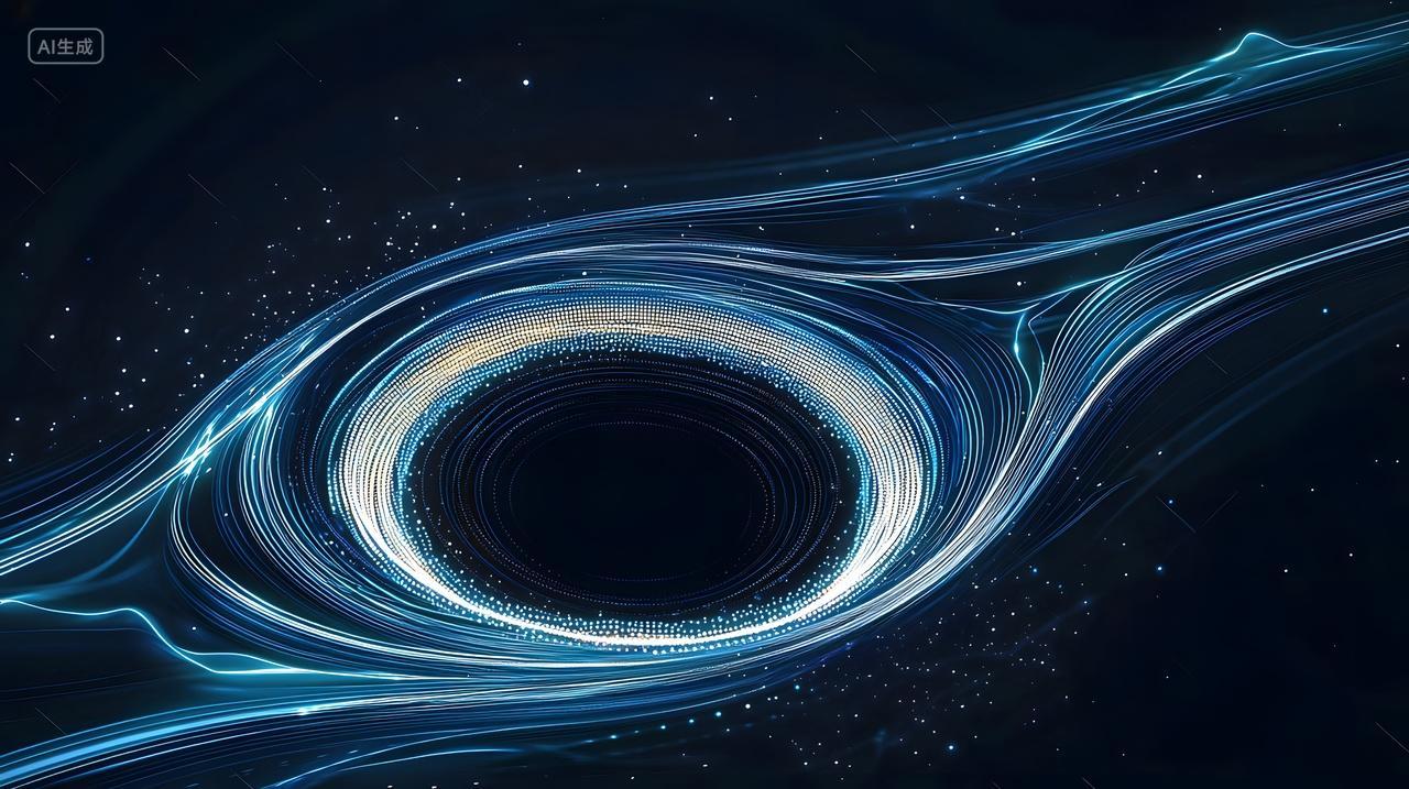 宇宙天体黑白洞抽象奇观