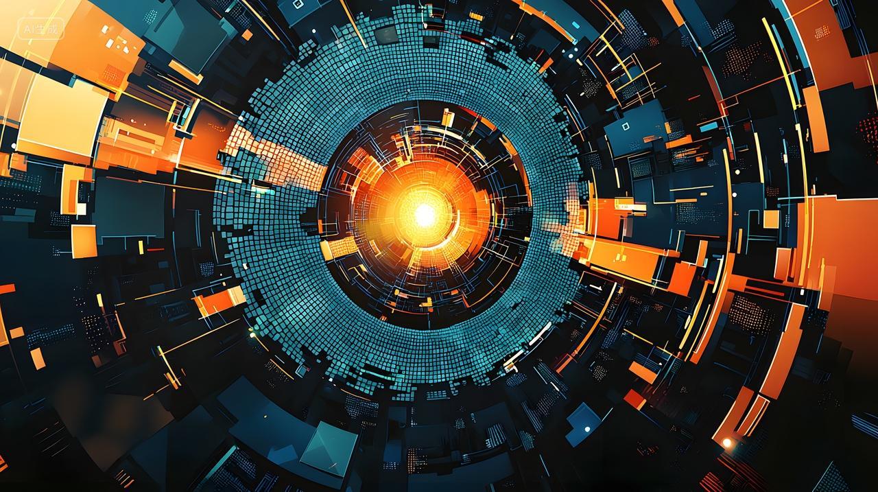 具有充满活力能量流抽象数字漩涡