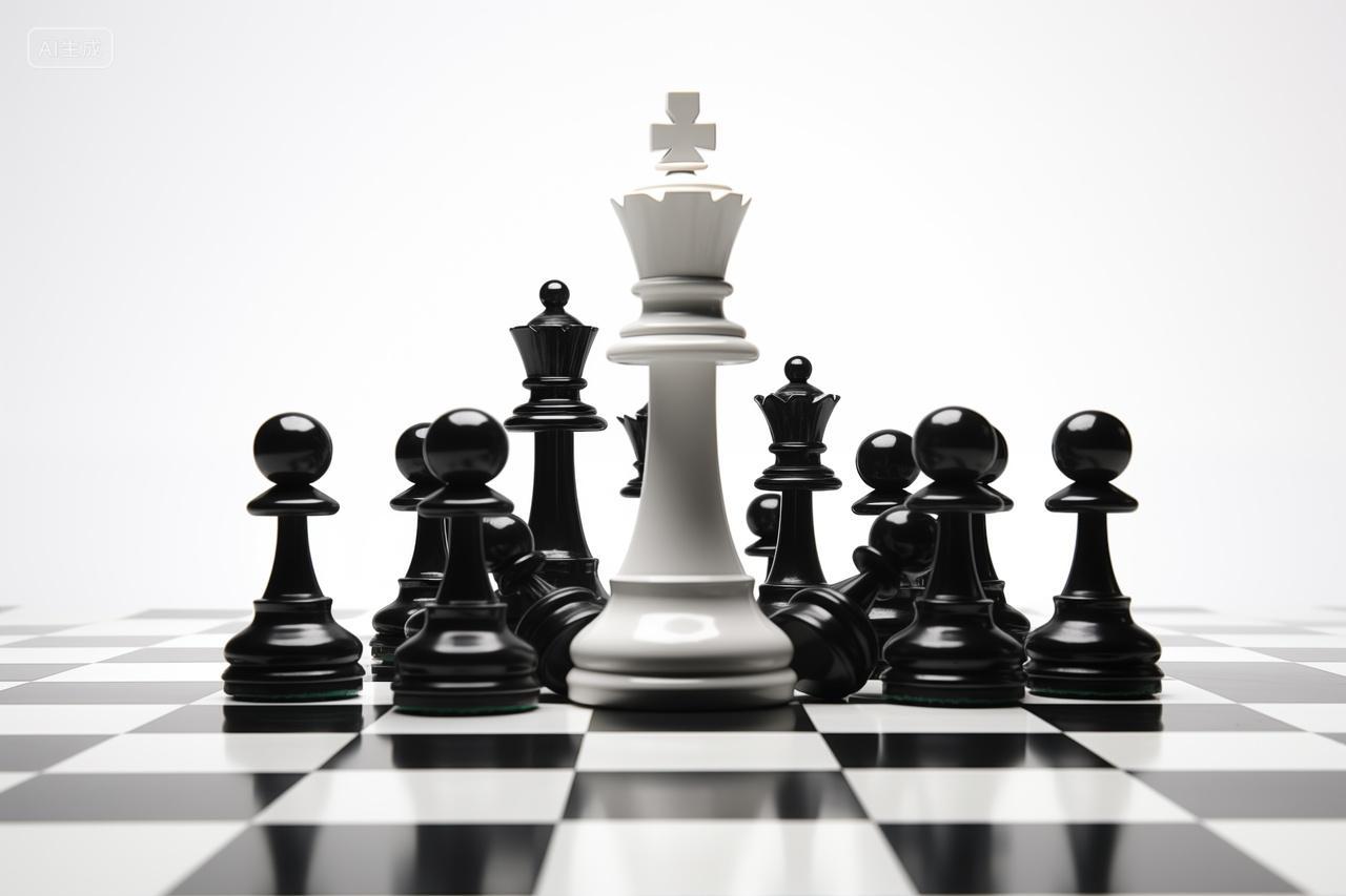 黑白棋棋盘棋子对决企业商务战略