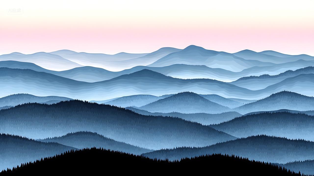 黎明时分宁静山景